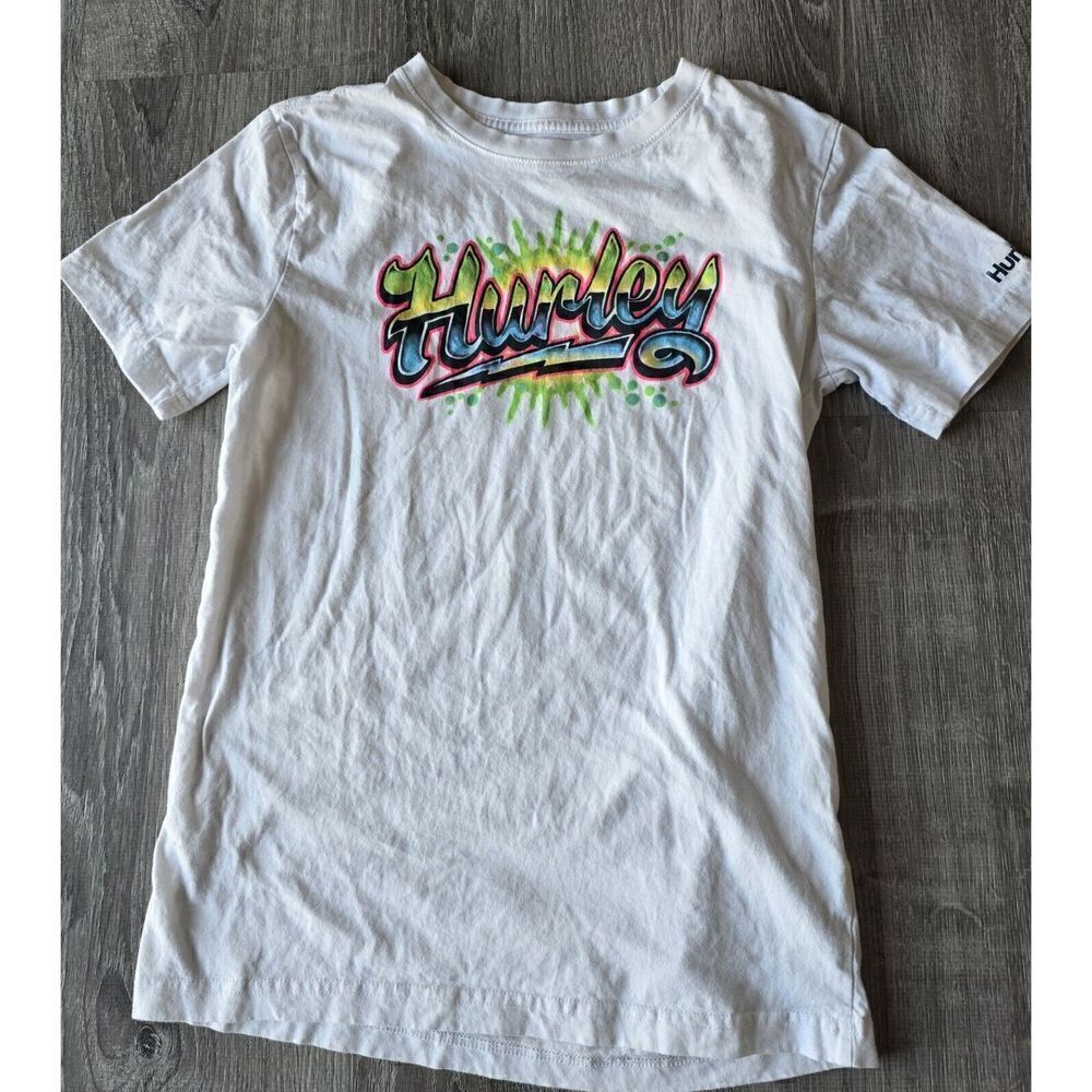 Hurley Boys Size Youth Large Airbrush Effect T-Shirt - Picture 2 of 10
